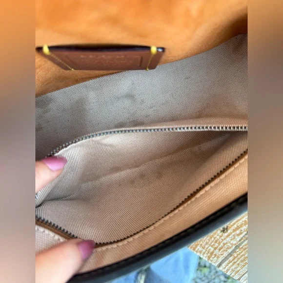 COACH Soft Tabby Bag, Leather & Pewter Hardware- Black 🖤 *Handpainted - Picture 12 of 17